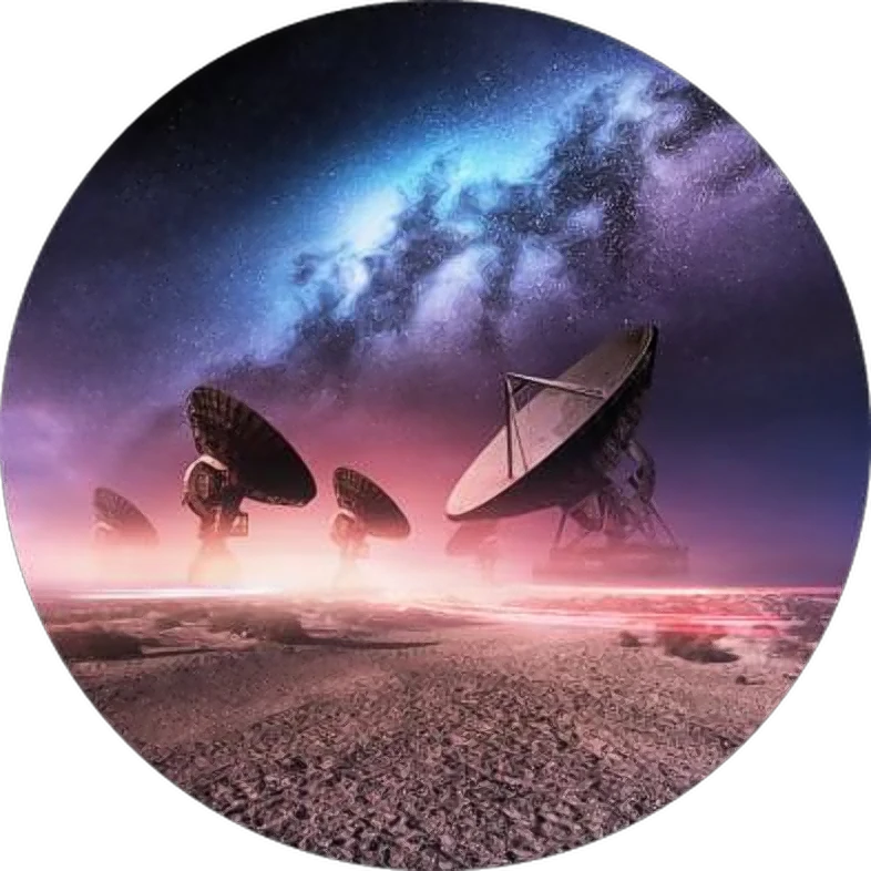 Radio telescopes under the Milky Way
